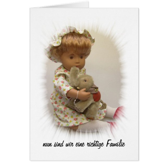 Sasha Baby Geburtsanzeige Karte Hälsningskort (Framsidan)