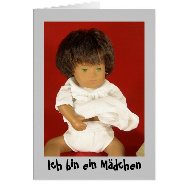 Sasha Baby Geburtsanzeige Karte Hälsningskort (Framsidan)