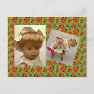 Sasha Baby Rosie Flower Dress Postkarte Vykort
