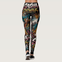 Sasha Catwalk Graffiti Leggings Gatukonst
