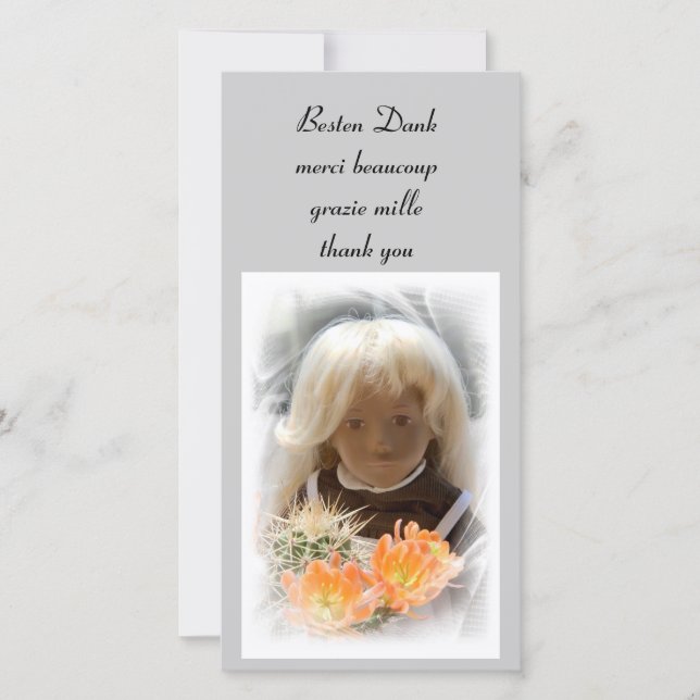 Sasha DANKE Fotokarte Tack Kort (Framsida)
