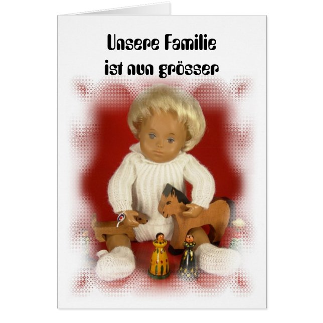 Sasha Geburtsanzeige Karte Hälsningskort (Framsidan)
