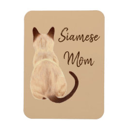 Sasha Siamese Cat Mamma Kattunge Tittar Away Teckn Magnet