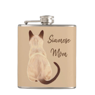 Sasha Siamesisk Kattmamma Katt som tittar bort Bak Fickplunta