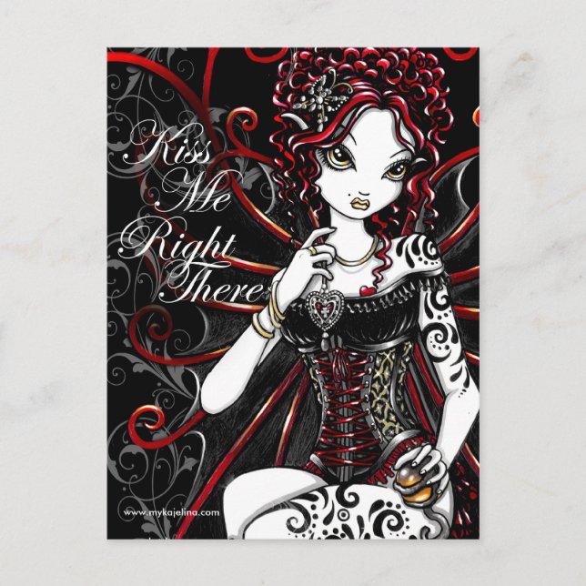 Sasha Valentines dag Fairy Postcard Helg Vykort (Framsida)