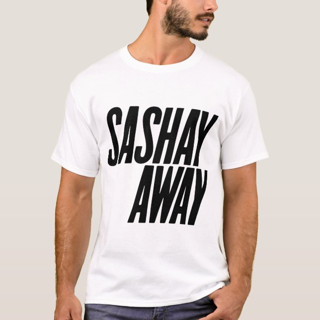 Sashay den Away drottningen för den Rupaul gay T Shirt (Framsida)