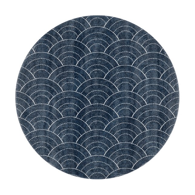 Sashiko Embroidery: Indigo Japanska Mönster. (Framsidan)