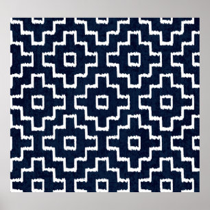Sashiko Mönster: Traditionell japansk broderiy Poster