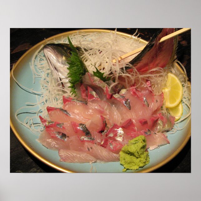 Sashimi 刺身 ... Japansk mat Poster (Framsidan)