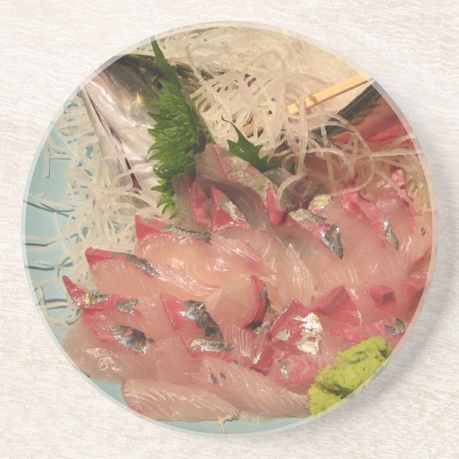 Sashimi 刺 身.. Japansk mat Underlägg (Framsidan)