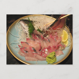Sashimi 刺 身.. Japansk mat Vykort