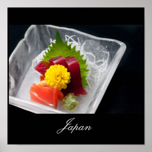 Sashimi i den Japan affischen Poster