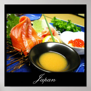 Sashimi i den Japan affischen Poster