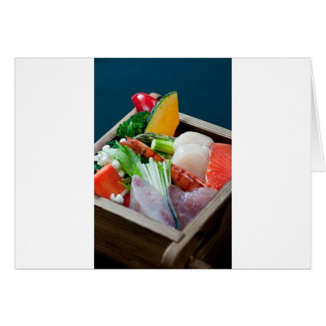 Sashimi i Japan, japanska Cuisineet Hälsningskort (Framsidan Horizontal)