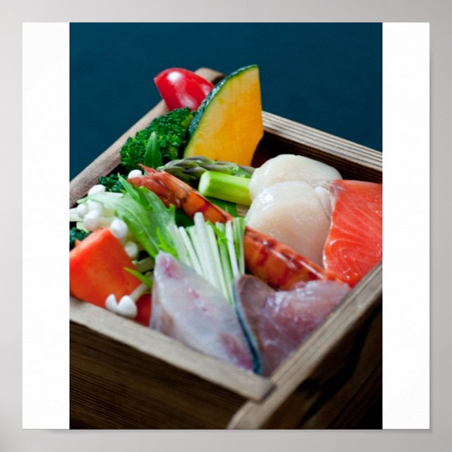 Sashimi i Japan, japanska Cuisineet Poster (Framsidan)