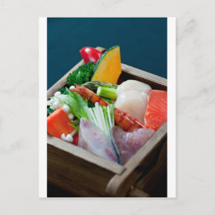 Sashimi i Japan, japanska Cuisineet Vykort
