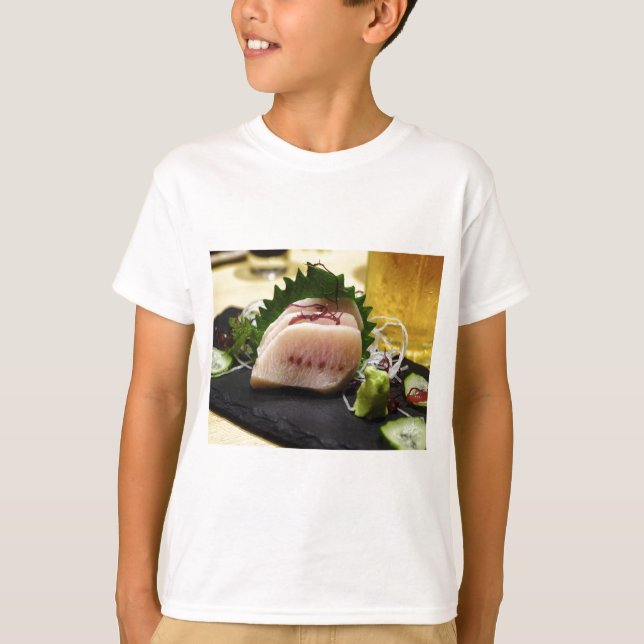 Sashimi Mekajiki Svärdfisk Wasabi Rå Färsk Tee Shirt (Framsida)