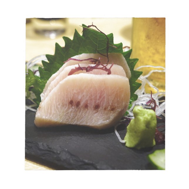 Sashimi Mekajiki Swordfish Wasabi Raw Fresh Anteckningsblock (Framsida)