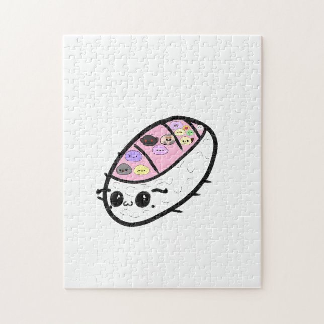 Sashimi Pill Bug Cute Funny Animal Mochis Pussel (Vertikal)