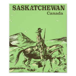 Saskatchewan Canada vintage resor poster