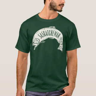 Saskatchewan Fish Wordmark Tan T Shirt