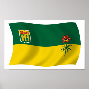 Saskatchewan Flagga Affisch Print