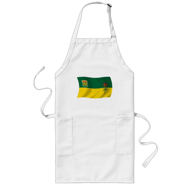 Saskatchewan Flagga Apron Långt Förkläde (Framsidan)