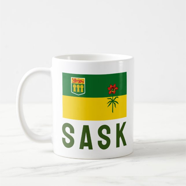 Saskatchewan Flagga (CANADA) Kaffemugg (Vänster)