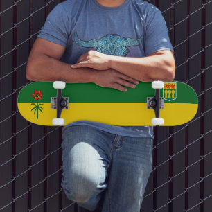 Saskatchewan Flagga (CANADA) Mini Skateboard Bräda 18,5 Cm