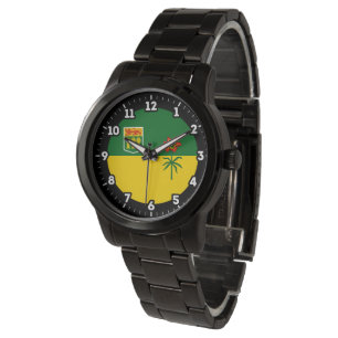 Saskatchewan Flagga Graphic Dial Armbandsur