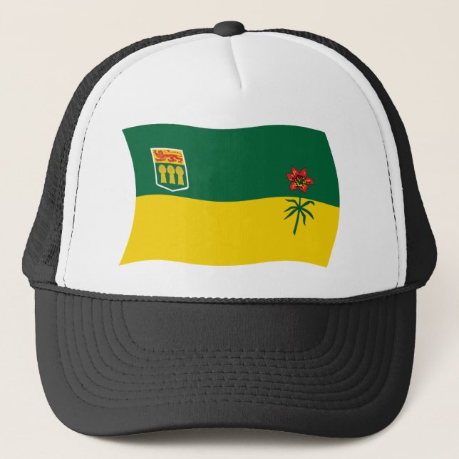 Saskatchewan Flagga Hat Truckerkeps (Framsida)