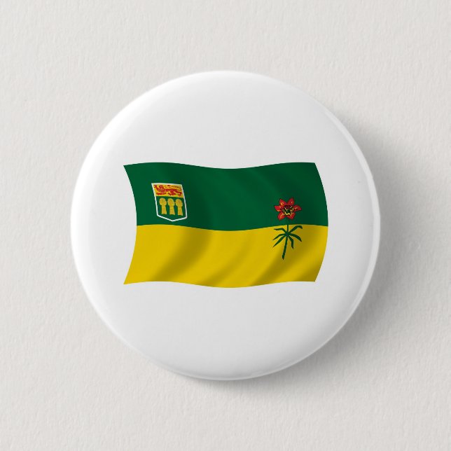 Saskatchewan Flagga Knapp (Framsida)