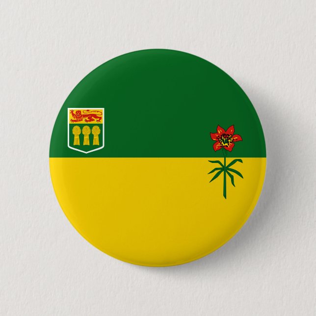 Saskatchewan Flagga Knapp (Framsida)