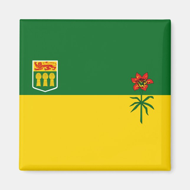 Saskatchewan Flagga Magnet (Framsidan)