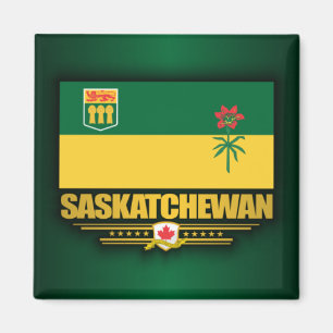Saskatchewan flagga magnet