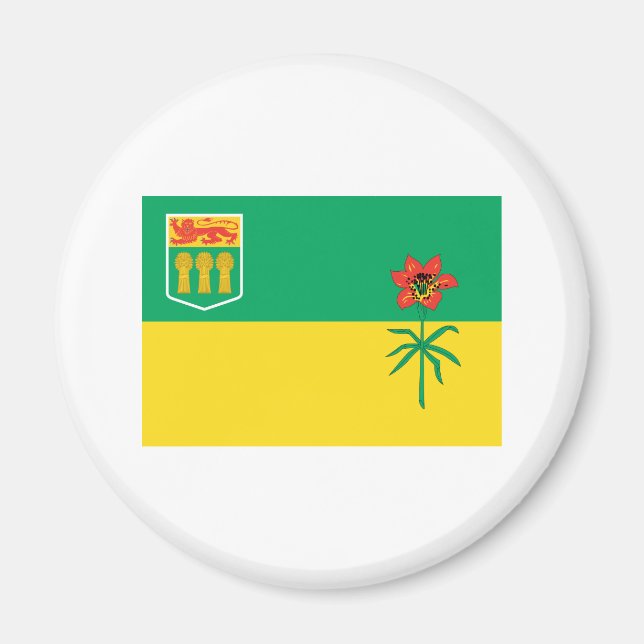SASKATCHEWAN FLAGGA MAGNET (Framsidan)