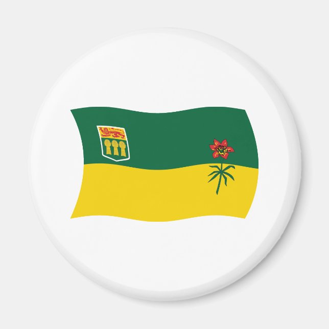 Saskatchewan Flagga Magnet (Framsidan)