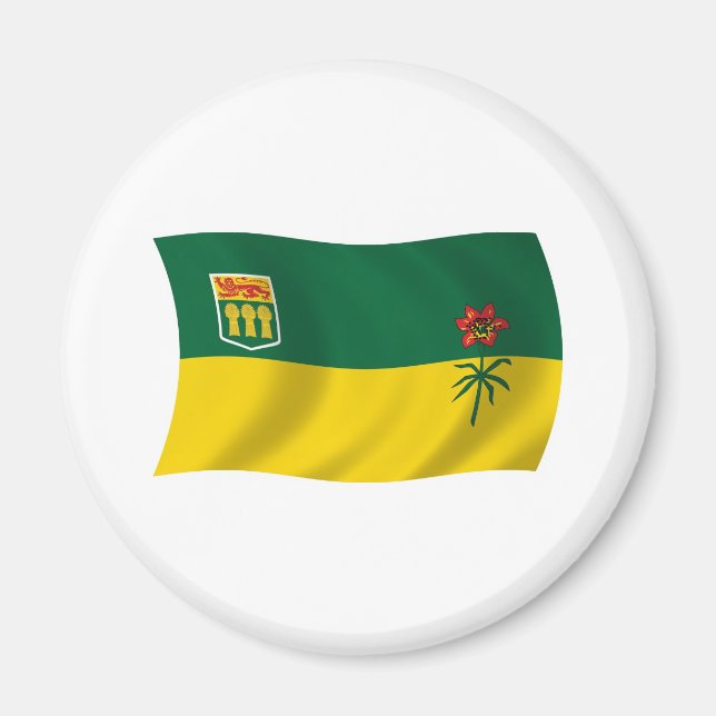 Saskatchewan Flagga Magnet (Framsidan)