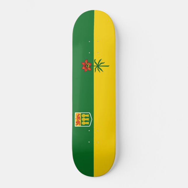 Saskatchewan Flagga Mini Skateboard Bräda 18,5 Cm (Framsida)