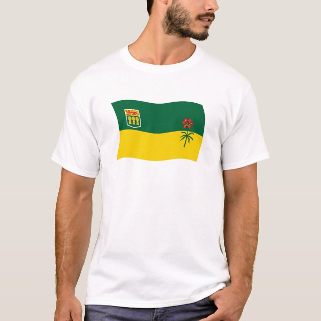 Saskatchewan Flagga Shirt T-shirt (Framsida)