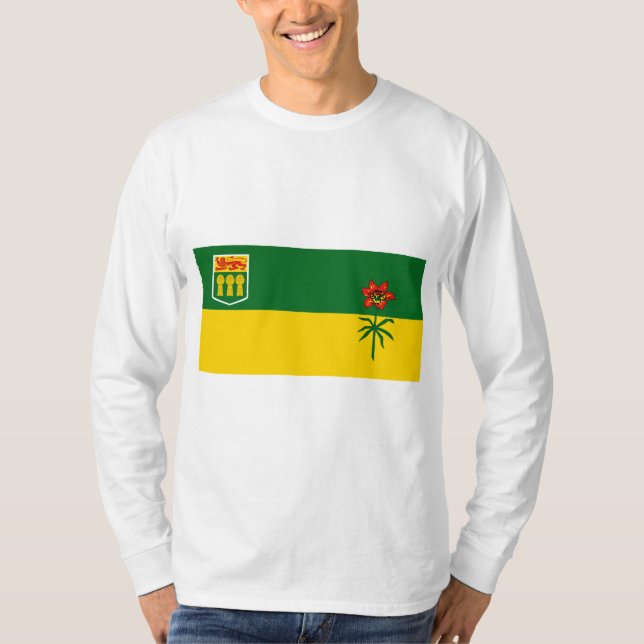 Saskatchewan Flagga T Shirt (Framsida)