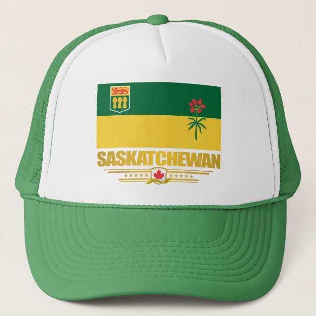 Saskatchewan Flagga Truckerkeps (Framsida)
