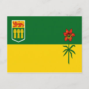 Saskatchewan Flagga Vykort