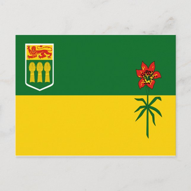 Saskatchewan Flagga Vykort (Framsida)