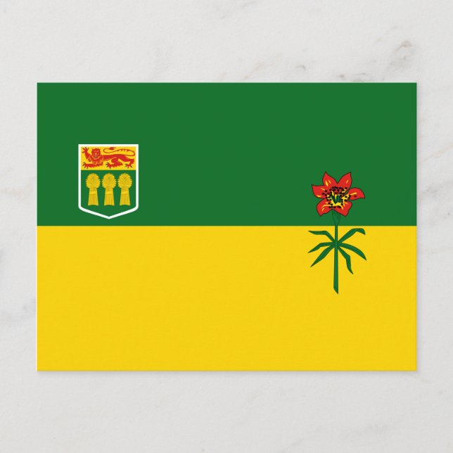 Saskatchewan Flagga Vykort (Framsida)