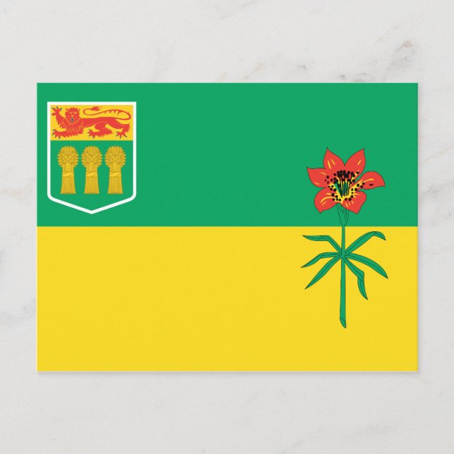 SASKATCHEWAN FLAGGA VYKORT (Framsida)