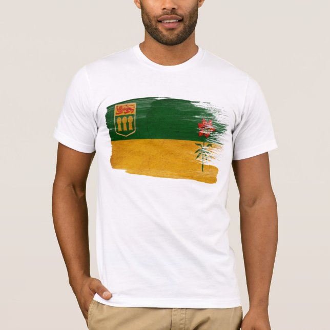 Saskatchewan flaggaT-tröja T-shirt (Framsida)
