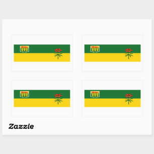 Saskatchewan Flaggor Graphic Rektangulärt Klistermärke