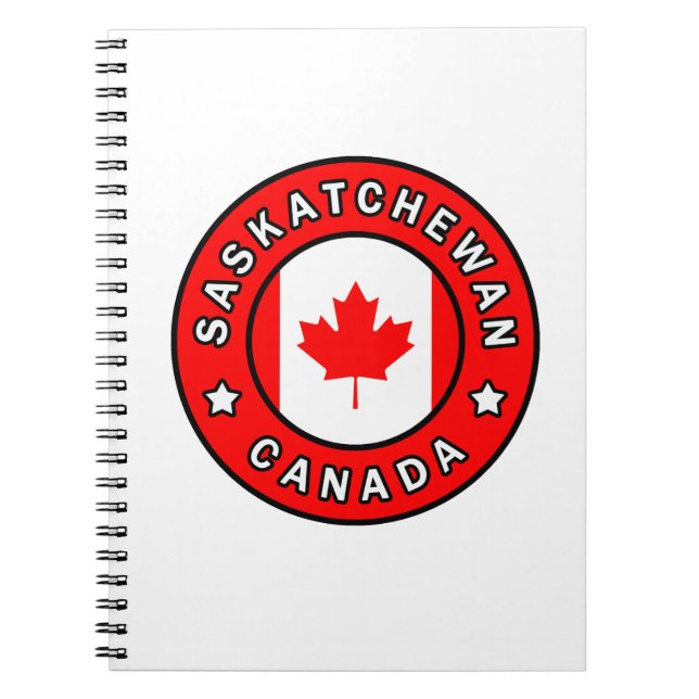 Saskatchewan Kanada Anteckningsbok Med Spiral (Framsidan)