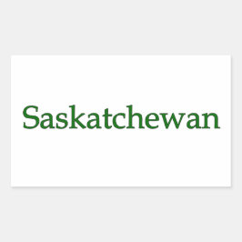 Saskatchewan Kanada (logotyp) Rektangulärt Klistermärke